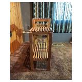 Multi-Tier Wooden Slatted Plant Stand / Display Shelf Set