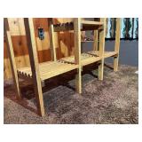 Multi-Tier Wooden Slatted Plant Stand / Display Shelf Set