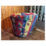 Colorful Modern Accent Chair with Geometric Upholstery