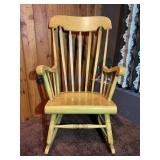 Vintage Wooden Windsor-Style Rocking Chair
