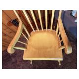Vintage Wooden Windsor-Style Rocking Chair