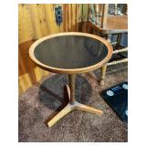 Mixed Household Lot: Wooden Captain’s Chair, Side Table & Digital Scales