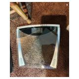 Mixed Household Lot: Wooden Captain’s Chair, Side Table & Digital Scales