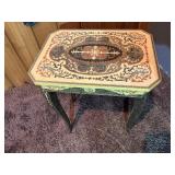 Decorative Inlaid Wooden Lift-Top Accent Table / Storage Box Table