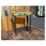 Decorative Inlaid Wooden Lift-Top Accent Table / Storage Box Table