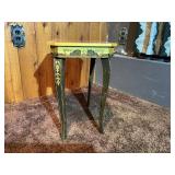 Decorative Inlaid Wooden Lift-Top Accent Table / Storage Box Table
