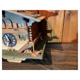 Vintage Swiss Chalet Cuckoo Clock – Wood Case – Parts/Repair – Weights & Chains Included