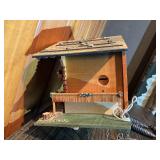 Vintage Swiss Chalet Cuckoo Clock – Wood Case – Parts/Repair – Weights & Chains Included