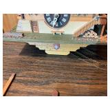 Vintage Swiss Chalet Cuckoo Clock – Wood Case – Parts/Repair – Weights & Chains Included