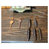 Vintage Swiss Chalet Cuckoo Clock – Wood Case – Parts/Repair – Weights & Chains Included