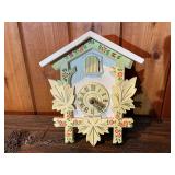 Vintage Painted Wood Cuckoo Clock – Model 302F – German Style – Parts/Repair