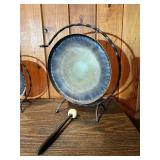 Set of 4 Mini Hanging Gongs with Stands & Mallets – Asian Style Decorative Desk Gongs
