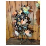 Pair of Mid-Century Style Metal Leaf Wall Art Sculptures – Torch Patina Finish