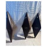 Vintage Burwood Jazz Wall Art Set (3pc) – Mid Century Arabesque Wood Musicians