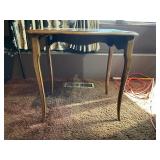 Set of 3 Vintage Nesting Side Tables – Inlaid Top, Queen Anne Style
