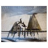 Signed Curtis Jere Mid Century Modern Brutalist Metal Wall Sculpture – Sailboats & Birds