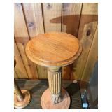 Set of 3 Vintage Wooden Pedestals / Candle Stands – Decorative Display Columns