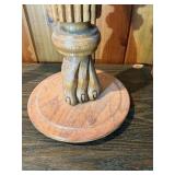 Set of 3 Vintage Wooden Pedestals / Candle Stands – Decorative Display Columns
