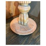 Set of 3 Vintage Wooden Pedestals / Candle Stands – Decorative Display Columns