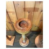 Set of 3 Vintage Wooden Pedestals / Candle Stands – Decorative Display Columns