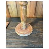 Set of 3 Vintage Wooden Pedestals / Candle Stands – Decorative Display Columns