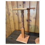 Set of 3 Vintage Wooden Pedestals / Candle Stands – Decorative Display Columns