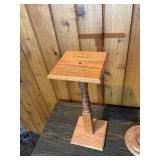 Set of 3 Vintage Wooden Pedestals / Candle Stands – Decorative Display Columns