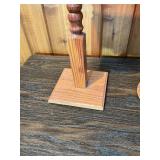 Set of 3 Vintage Wooden Pedestals / Candle Stands – Decorative Display Columns
