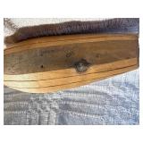 Vintage Scandinavian Hand Carved Wood Fisherman Scene w/ Boat – Nautical Folk Art Norway Sweden