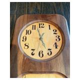 Vintage Wall Clock Lot – Wood Ship Scene Clock & Modern Swatch Clock (2 Pieces)
