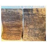 Pair Hand Painted Mexican Amate Bark Paintings – Folk Art Birds & Animals – Tree of Life Style”