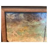 Vintage Signed Harbor Scene Painting – Framed Nautical Cityscape w/ Boats