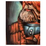 Vintage Signed Portrait Painting – Bearded Sailor w/ Pipe – Framed Artwork