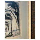 Framed Earl Gross Lithograph “Burlington, Vermont 1857” – Story & Clark Pianos Centennial Print