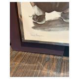 Joanne Thompson Signed Print of Children – Framed Decorative Artwork