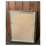 Framed Mountain Lake Landscape Print in Ornate Wood Frame