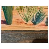 Original Desert Landscape Painting – Superstition Mountain, Mesa Arizona – Signed