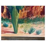 Original Desert Landscape Painting – Superstition Mountain, Mesa Arizona – Signed