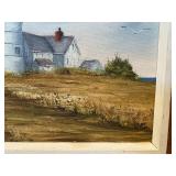 Framed Lighthouse Coastal Painting – Dot Jerna’s Lighthouse Gallery, Massachusetts