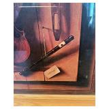 Framed Violin Still Life Print – Rustic Musical Instruments Wall Art
