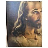 Framed Portrait of Jesus Christ Print – Warner Sallman Style Religious Art