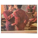 Vintage School Band Classroom Print – Norman Rockwell Style – Framed