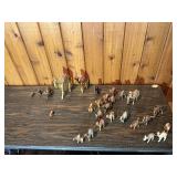 Vintage Hand-Carved Wooden Camel & Caravan Figurine Lot – Miniature Animals