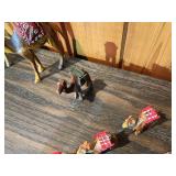 Vintage Hand-Carved Wooden Camel & Caravan Figurine Lot – Miniature Animals