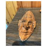 Vintage Hand-Carved Wooden Wall Art Lot – Masks, Figures & Folk Art Décor