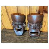 Vintage Hand-Carved Wooden Wall Art Lot – Masks, Figures & Folk Art Décor