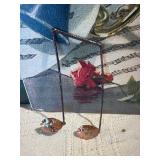 Vintage Musical Wall Art Triptych w/ Metal Sailboats & Brass Decor – Violin, Mozart, Clarinet Theme