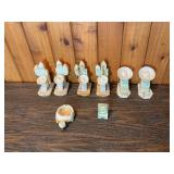 Vintage Carved Onyx Figurine Lot – Asian Figures, Turtle Dish & Stone Décor