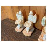 Vintage Carved Onyx Figurine Lot – Asian Figures, Turtle Dish & Stone Décor