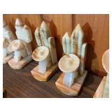 Vintage Carved Onyx Figurine Lot – Asian Figures, Turtle Dish & Stone Décor